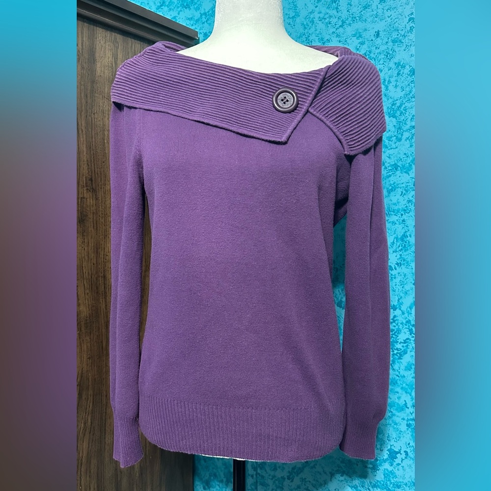 GoodClothes Purple Ribbed Sweater